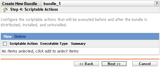 Scriptable Actions page