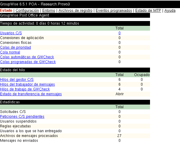 consola Web del POA para Linux
