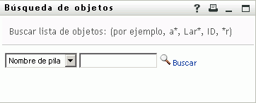 La página Buscar solicita criterios de búsqueda