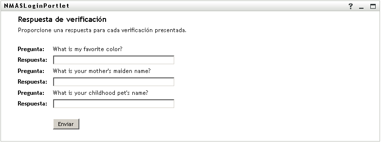 captura de pantalla de la página de respuesta de verificación