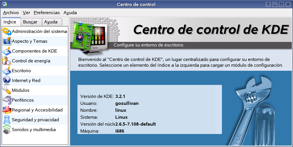 Comparacin del Panel de control de Windows con el Centro de control de KDE