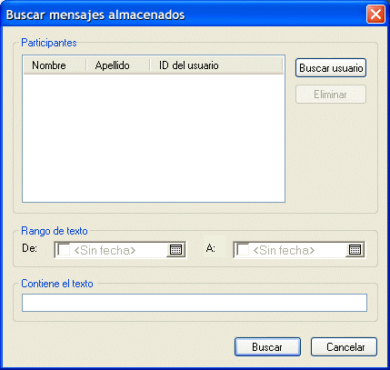 Recuadro de di�logo Buscar mensajes archivados