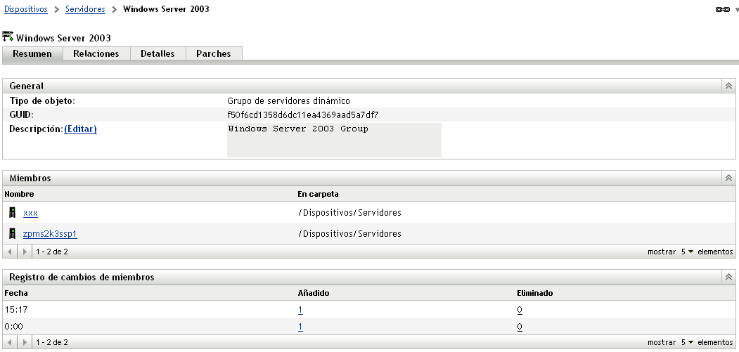 Detalles generales de Windows Server 2003