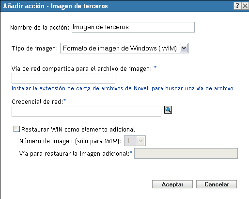 Acción Añadir/Editar - Imagen de otro fabricante