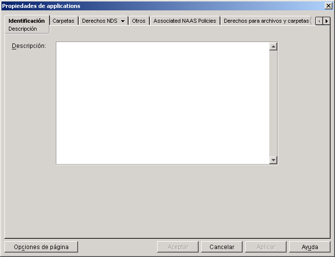 página Descripción
