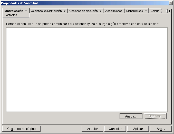 objeto Aplicacin > pestaa Identificacin > pgina Contactos