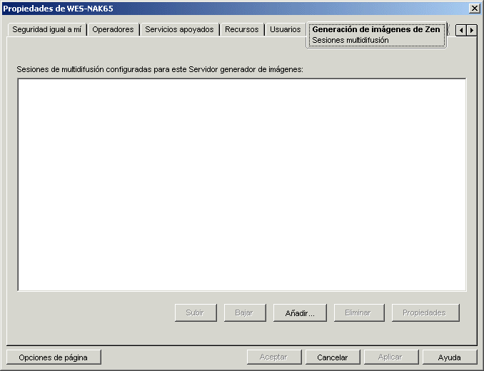 Pgina Sesin de multidifusin.