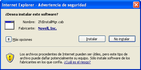 Internet Explorer - recuadro de dilogo de advertencia Seguridad