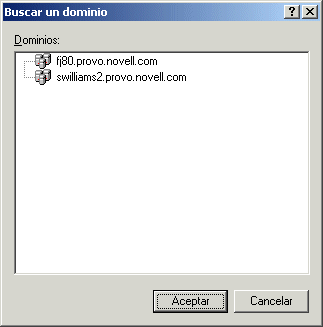 Recuadro de dilogo Examinar dominio