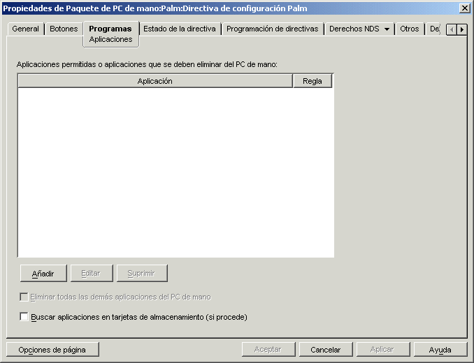 Pgina Programas: Aplicacin