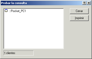 Recuadro de dilogo Probar la consulta