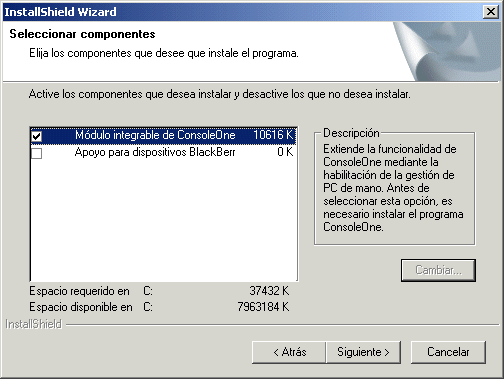 Pgina Seleccionar componentes