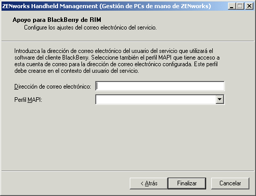 Pgina Apoyo para BlackBerry de RIM