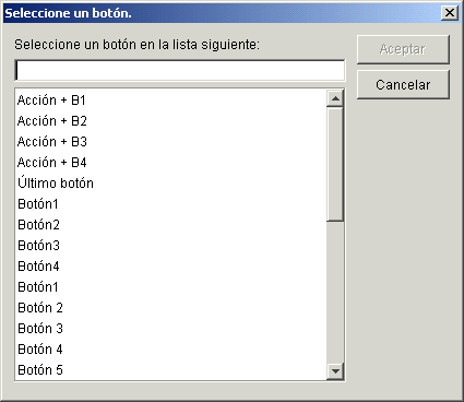 Captura de pantalla del recuadro de di�logo Seleccione un bot�n.