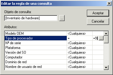 Captura de pantalla del recuadro de di�logo Seleccionar un objeto de consulta.