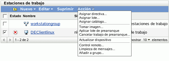 Punto de partida para la eliminación de mensajes