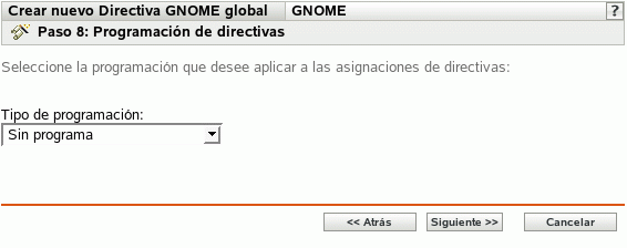 Página Programación de directivas