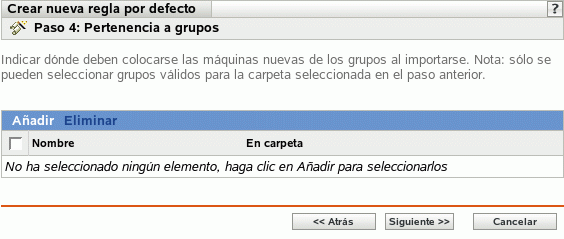 Página Pertenencia a grupos