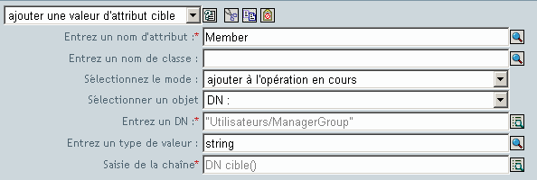 Ajouter une valeur d'attribut cible