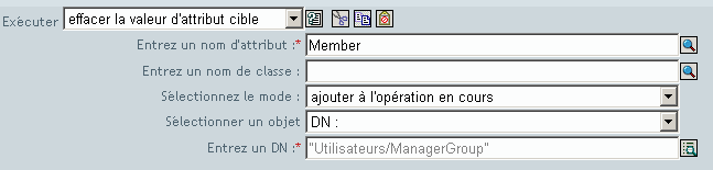 Effacer la valeur d'attribut cible