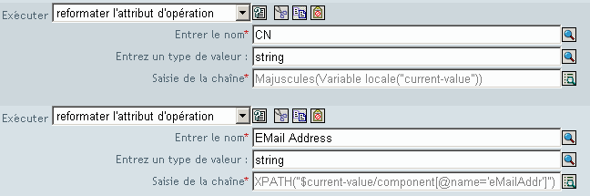 Reformater l'attribut d'opration