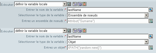 Dfinir la variable locale