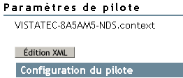 La section Paramtres de pilote