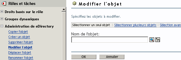 L'option Modifier l'objet