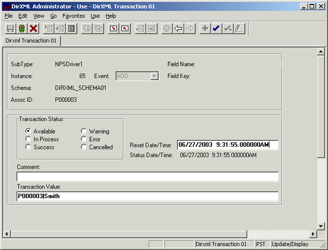 DirXML Transaction01