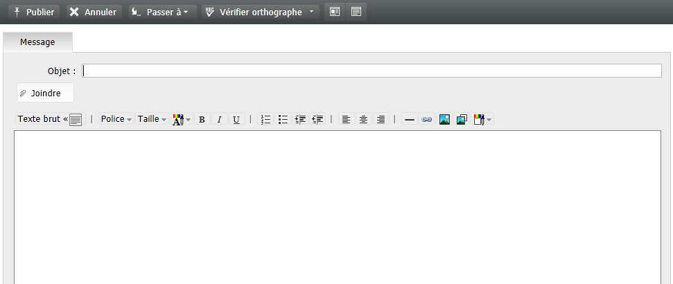 Publication d'un élément dans un dossier partagé