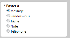 Boîte de dialogue Passer à