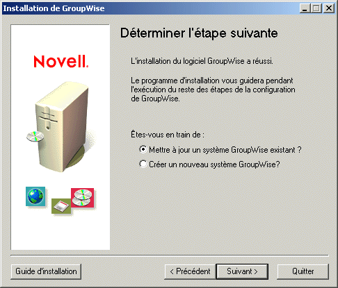 Bote de dialogue Dterminer l'tape suivante
