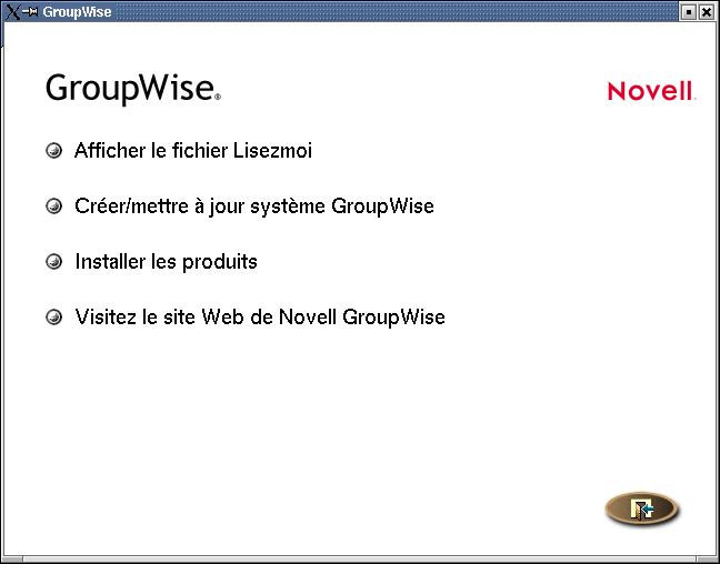 Assistant d'installation de GroupWise sous Linux