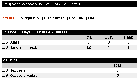 Console Web de l'agent WebAccess