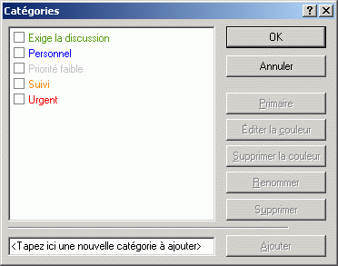 Bote de dialogue Catgories