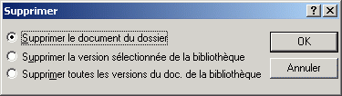 Bo�te de dialogue Supprimer