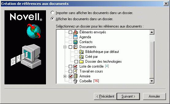 Bote de dialogue Cration de rfrences aux documents