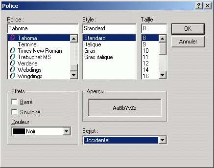 Bote de dialogue Police