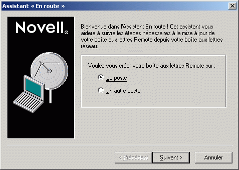 Page d'accueil de l'assistant 