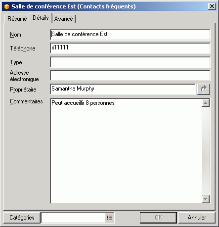 Vue d'lment de ressource