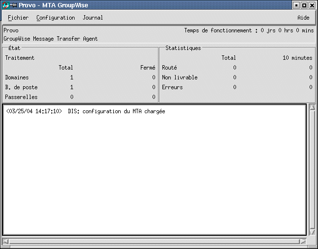 Console MTA sous Linux