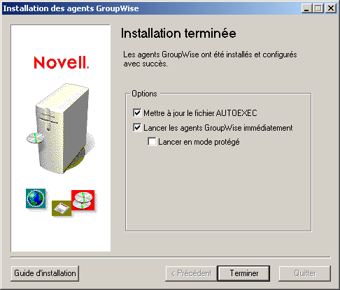 Page Installation terminée