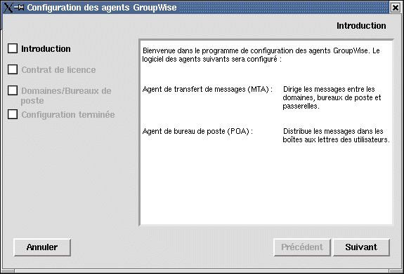 Programme de configuration des agents Linux