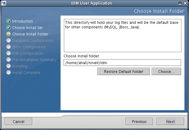 Description: Choosing the install folder