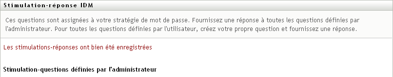 Stimulation-réponse de mot de passe réussie