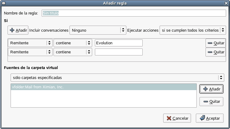 Creacin de reglas para carpetas virtuales