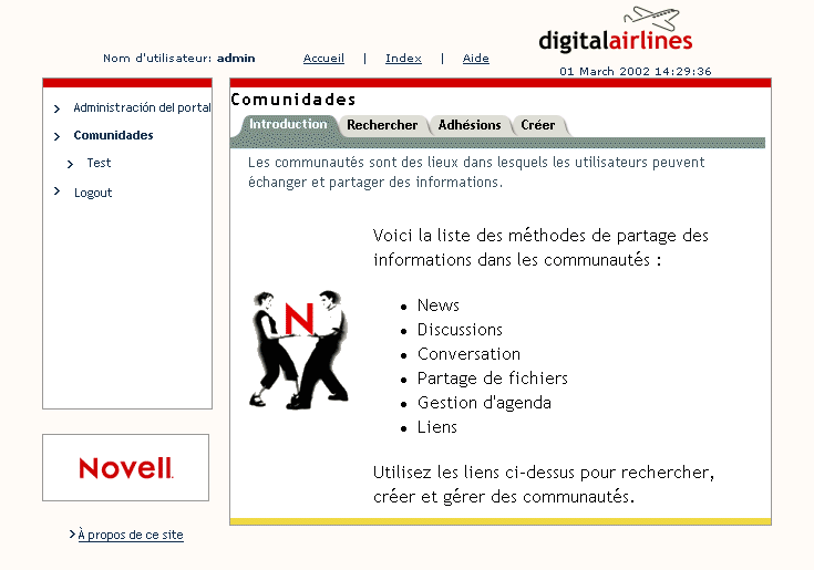 �chantillon de l'interface cr��e � partir de l'habillage Digital Airlines