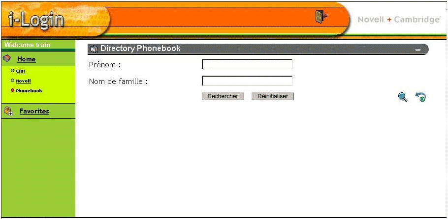 �chantillon de l'interface cr��e � partir de l'habillage i-Login