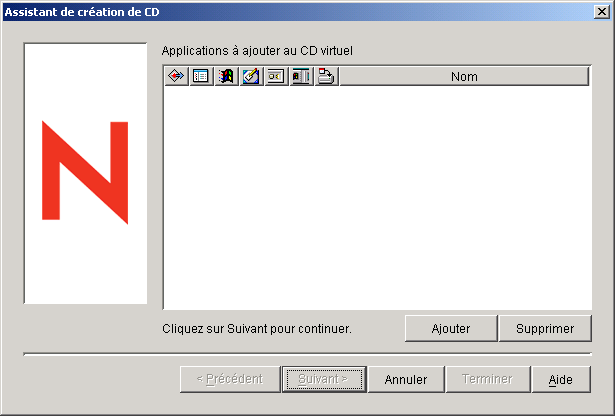 Assistant de cration de CD : Association