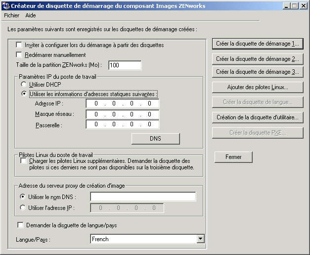 Crateur de disquette de dmarrage du composant Images